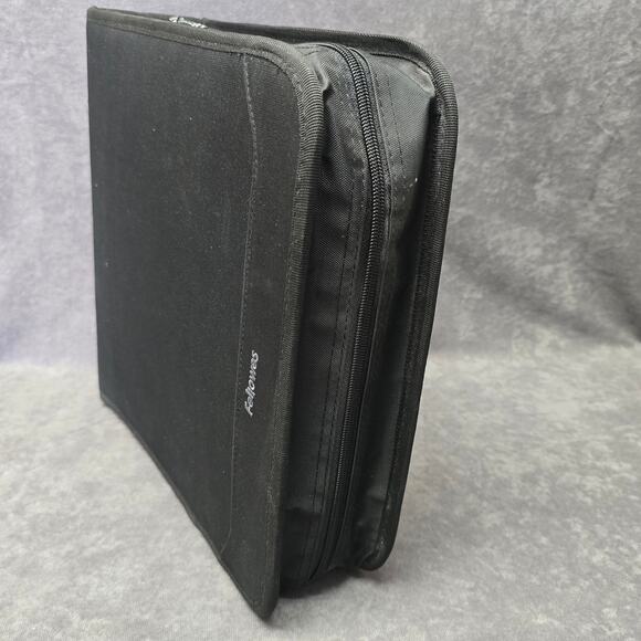 Fellowes Black CD Carrying Case w. Handle Holds 224 DVD CD's Music Movies - Picture 3 of 12